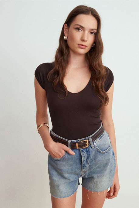 Slim Fit Crop-Jersey-Top - Image 1