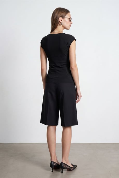 Damen Slim Fit Wickelbluse - Image 2