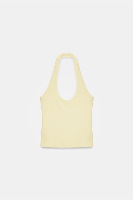 Halterneck Cut-Out Slim Fit Bluse - Image 6