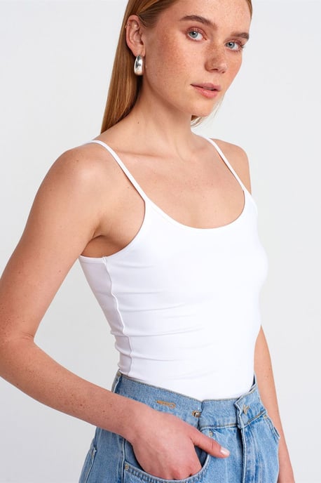 Schlanke Passform ärmellose Cami-Bluse - Image 1