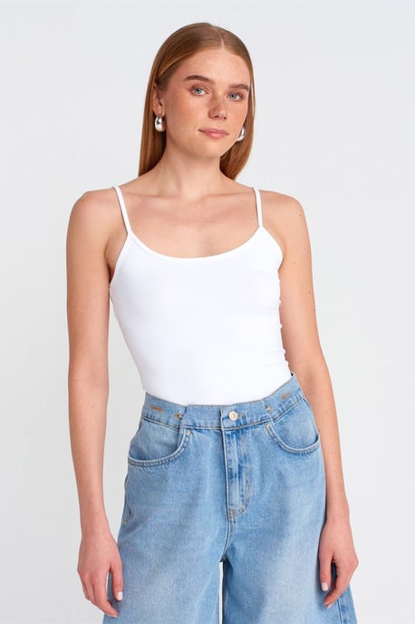 Schlanke Passform ärmellose Cami-Bluse - Image 4