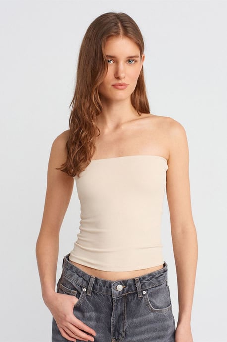 Trägerlose Bodycon Bandeau-Bluse - Image 1