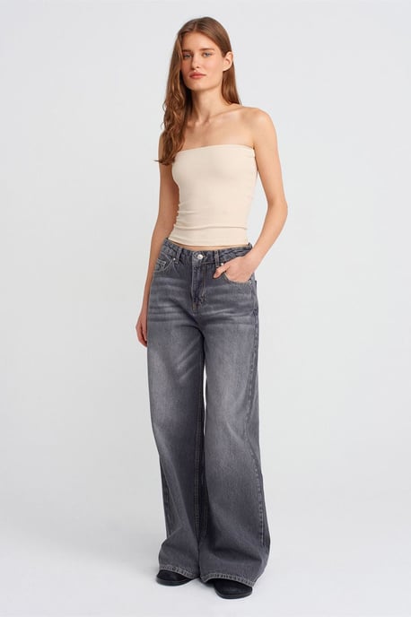 Trägerlose Bodycon Bandeau-Bluse - Image 3
