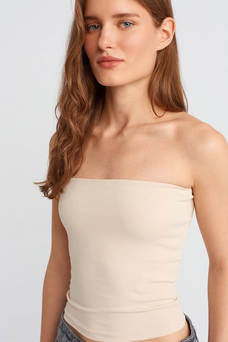Trägerlose Bodycon Bandeau-Bluse - Image 4