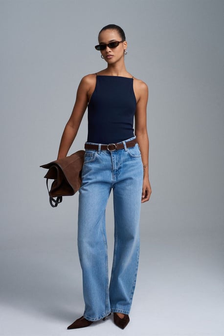 Slim-Fit Halterneck Jerseytop - Image 3
