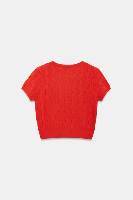 Strukturierte Ripp-Crop-Bluse - Image 6