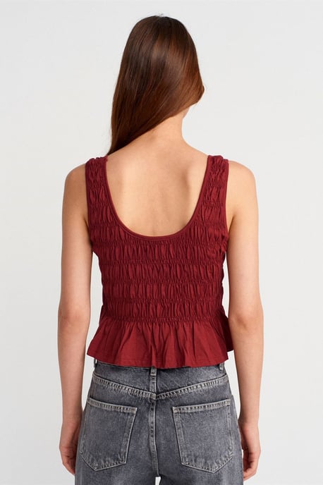 Strukturierte Baumwoll-Modal-Crop-Cami-Bluse - Image 2