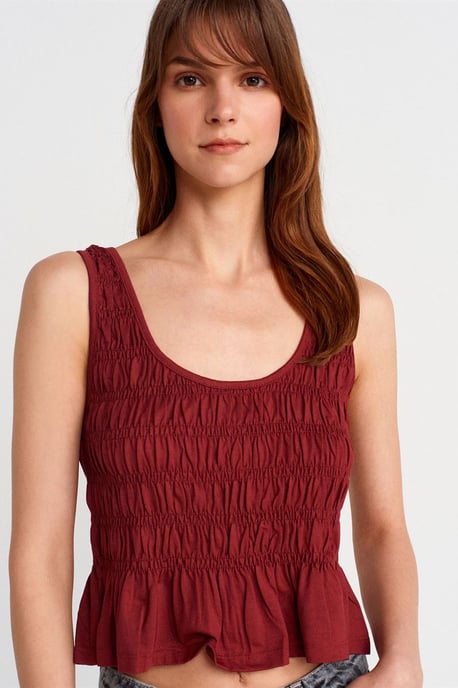 Strukturierte Baumwoll-Modal-Crop-Cami-Bluse - Image 3
