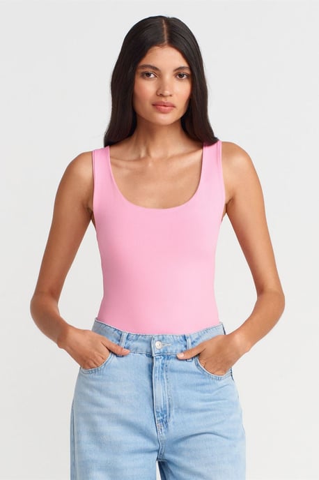 Ärmellose Slim-Fit Jersey-Bluse mit Quadrat-Ausschnitt - Image 1