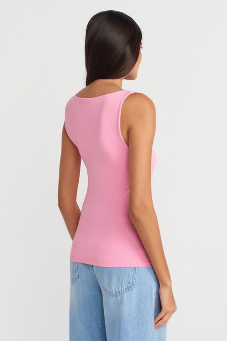 Ärmellose Slim-Fit Jersey-Bluse mit Quadrat-Ausschnitt - Image 2