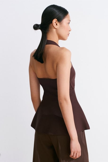 Nahtlose Halter-Peplum-Bluse - Image 2