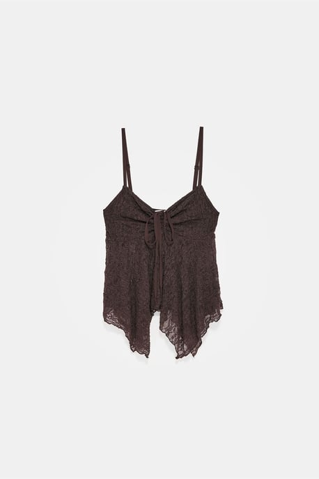 Spitzen-Bindebluse ohne Ärmel - Image 6