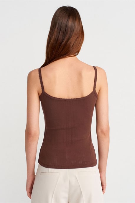 Schlankes, geripptes Baumwoll-Cami-Top - Image 2
