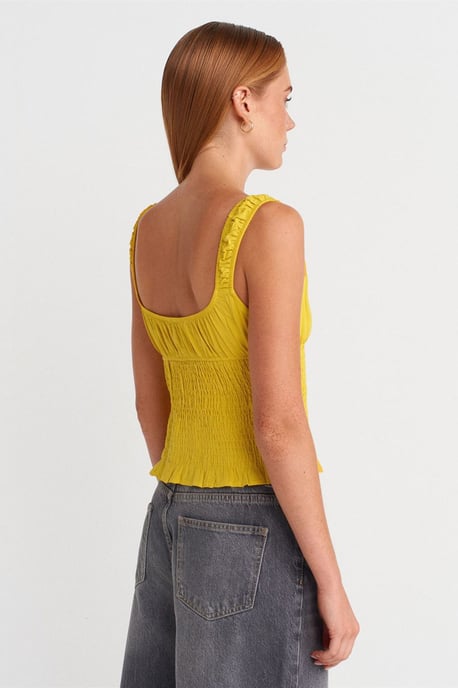 Taillierte ärmellose Bluse mit Krawattenvorderseite - Image 2