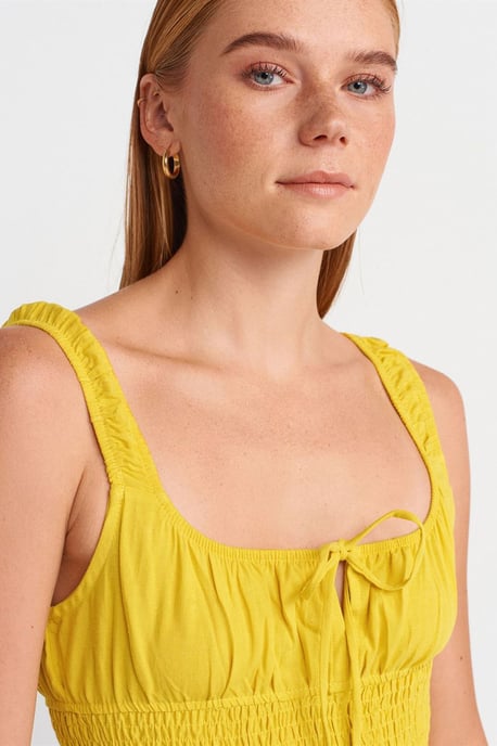 Taillierte ärmellose Bluse mit Krawattenvorderseite - Image 3