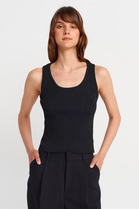 Rippenshirt Ärmellose Slim-Fit Bluse - Image 1