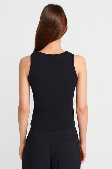 Rippenshirt Ärmellose Slim-Fit Bluse - Image 2