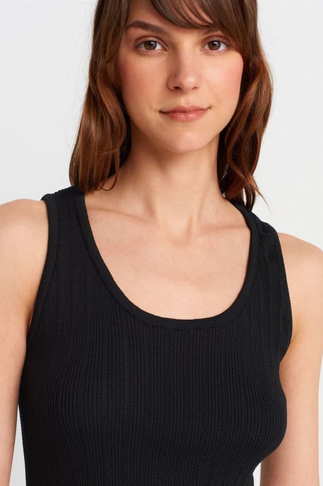 Rippenshirt Ärmellose Slim-Fit Bluse - Image 3