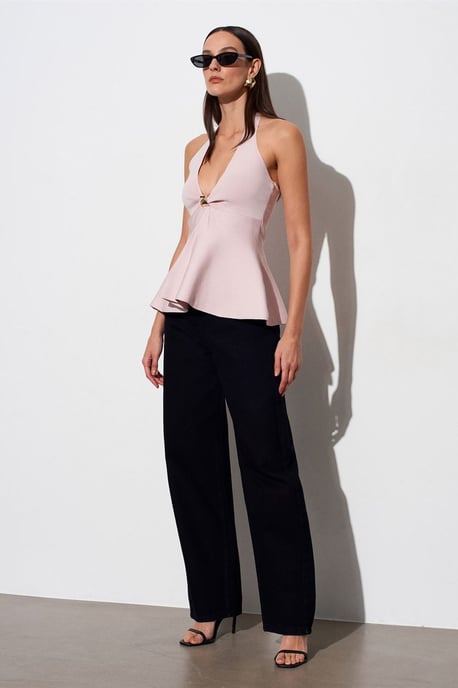 Nahtlose Halter-Peplum-Bluse - Image 4