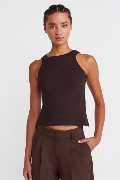 Taillierte Rippenshirt ohne Ärmel - Image 1