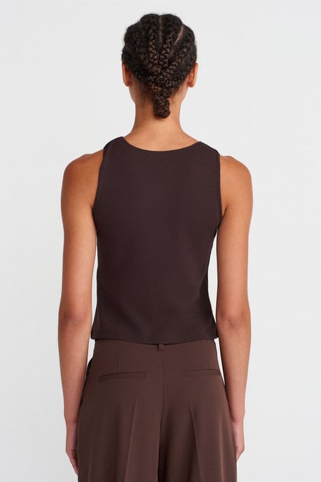 Taillierte Rippenshirt ohne Ärmel - Image 2