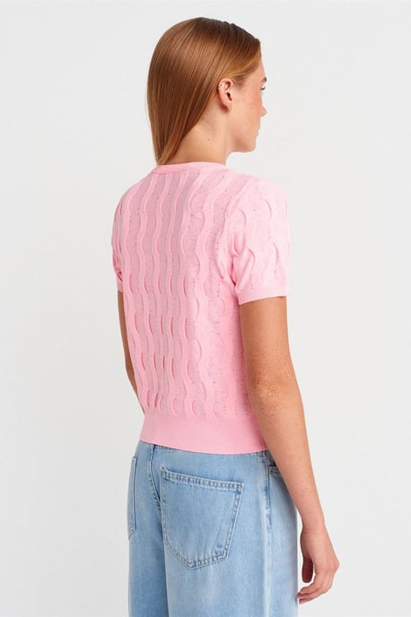 Strukturierte Ripp-Crop-Bluse - Image 2