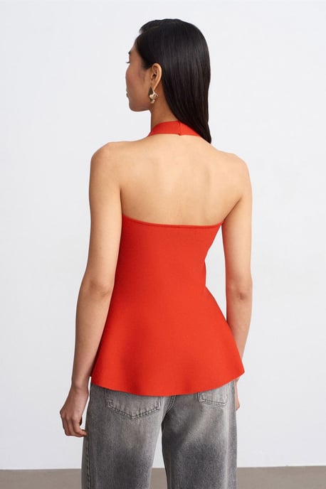 Nahtlose Halter-Peplum-Bluse - Image 2