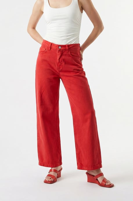 Hochtaillierte Weite Jeans aus Baumwolle - Image 5