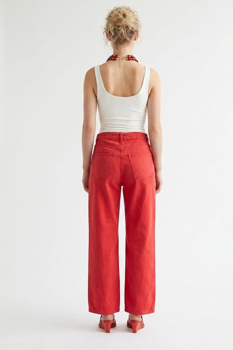 Hochtaillierte Weite Jeans aus Baumwolle - Image 6