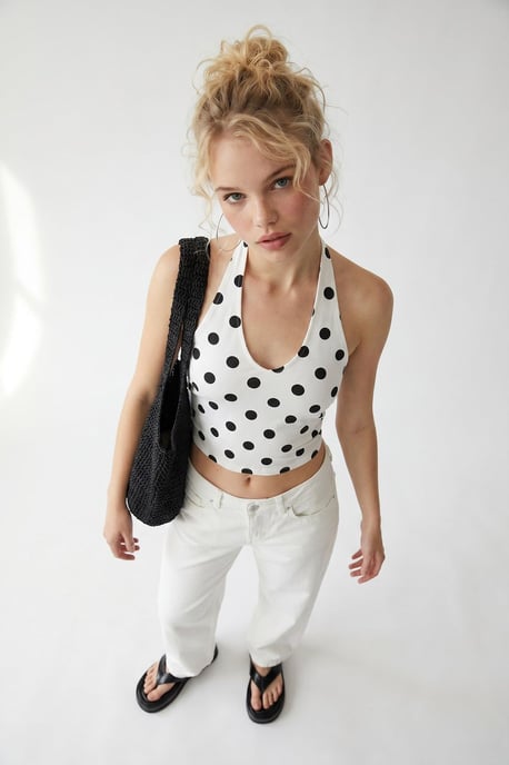 Hochtaillierte Weite Jeans aus Baumwolle - Image 3
