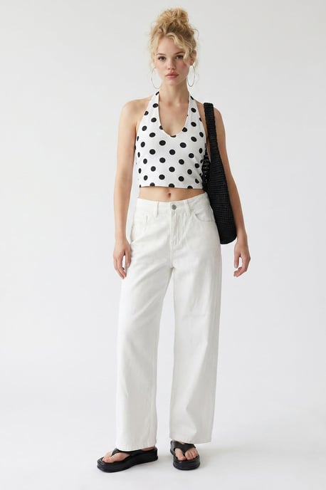 Hochtaillierte Weite Jeans aus Baumwolle - Image 4