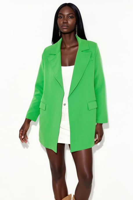 Kurzer Blazer mit Gürtel und Schalkragen - Image 5