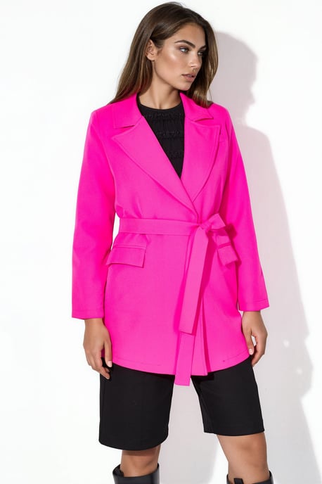 Kurzer Blazer mit Gürtel und Schalkragen - Image 1