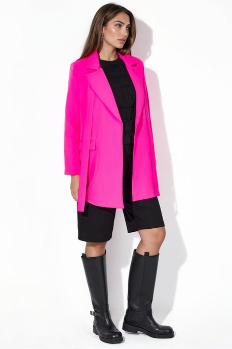 Kurzer Blazer mit Gürtel und Schalkragen - Image 2