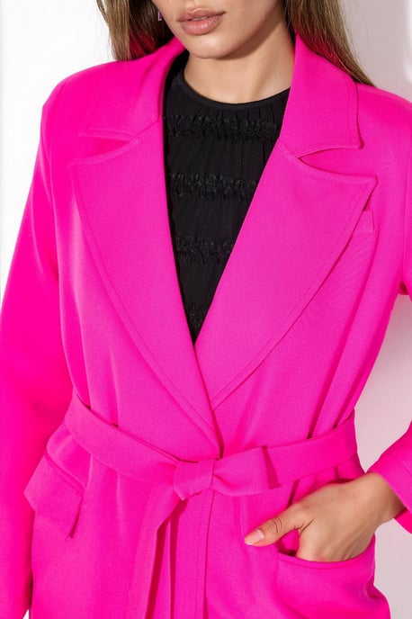 Kurzer Blazer mit Gürtel und Schalkragen - Image 4