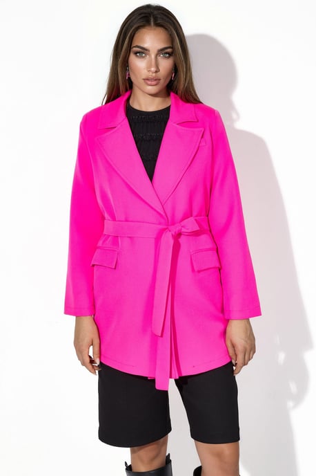 Kurzer Blazer mit Gürtel und Schalkragen - Image 5