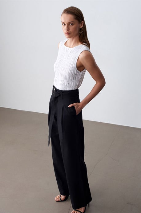 Gürtelweite Leinen-Mix-Hose - Image 4