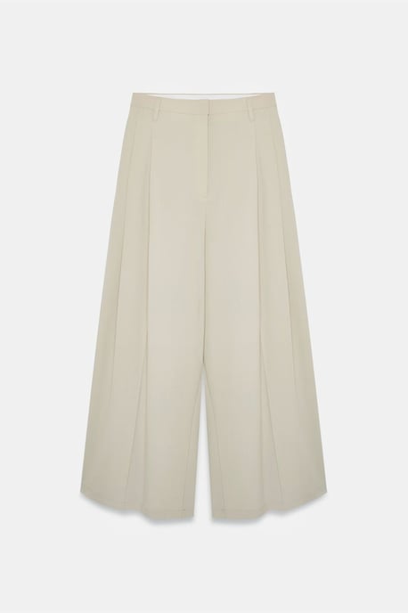 Damen High-Waist Weitbein-Crepe-Hosen - Image 5