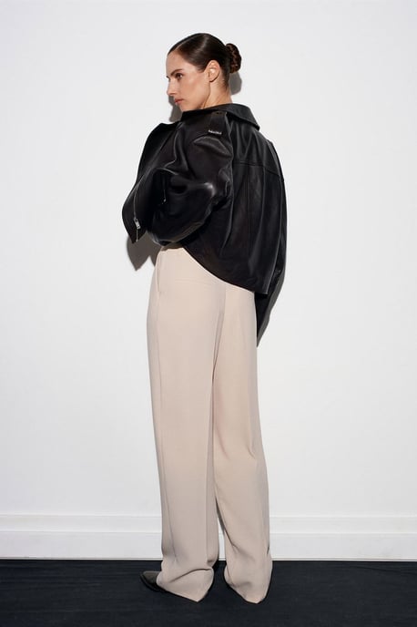Hochtaillierte weite Crepe-Hose - Image 2