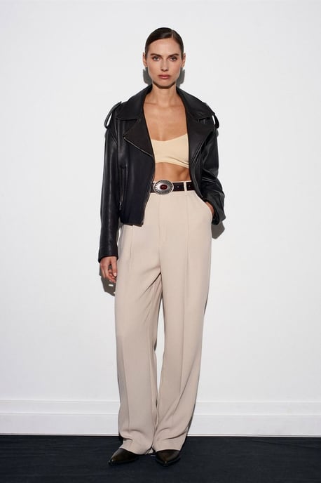 Hochtaillierte weite Crepe-Hose - Image 3