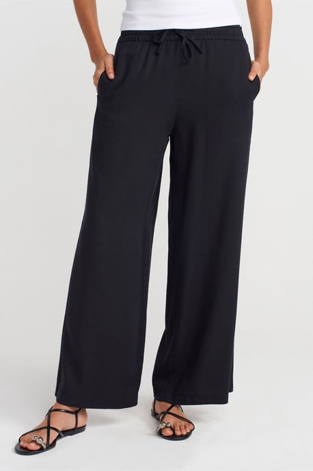 Tencel Weite Hose mit Kordelzugbund - Image 4