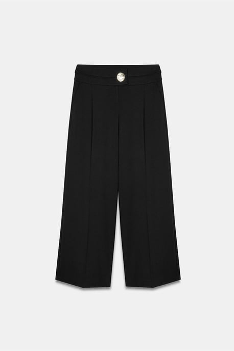 Hoch taillierte weite Crepe-Hosen - Image 5