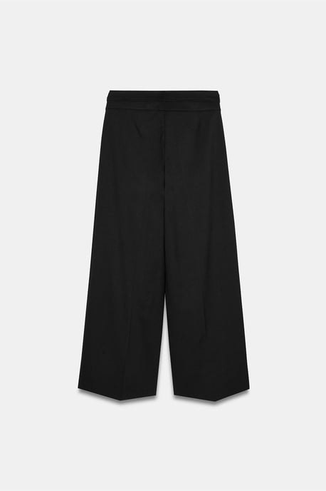 Hoch taillierte weite Crepe-Hosen - Image 6