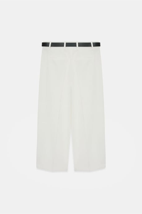 Hochtaillierte, mit Gürtel versehenen Crepe-Culottes - Image 6