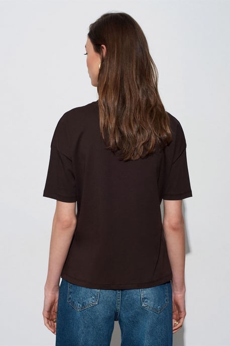 Damen Baumwoll Rundhalsausschnitt T-Shirt - Image 2