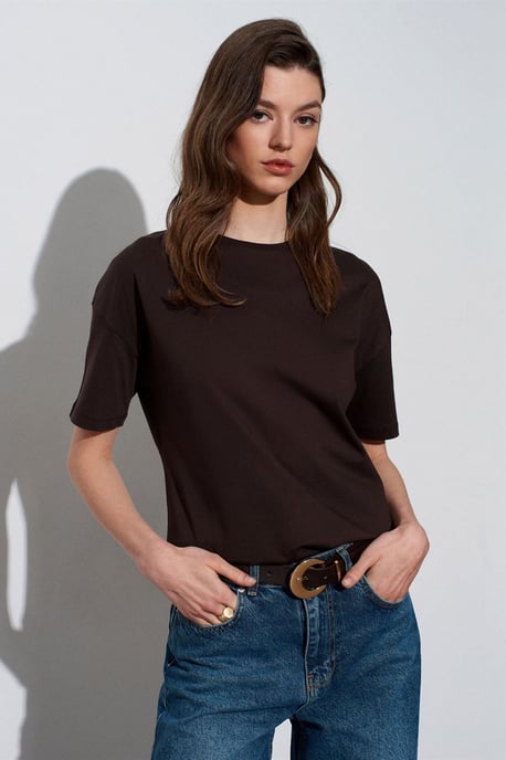 Damen Baumwoll Rundhalsausschnitt T-Shirt - Image 3