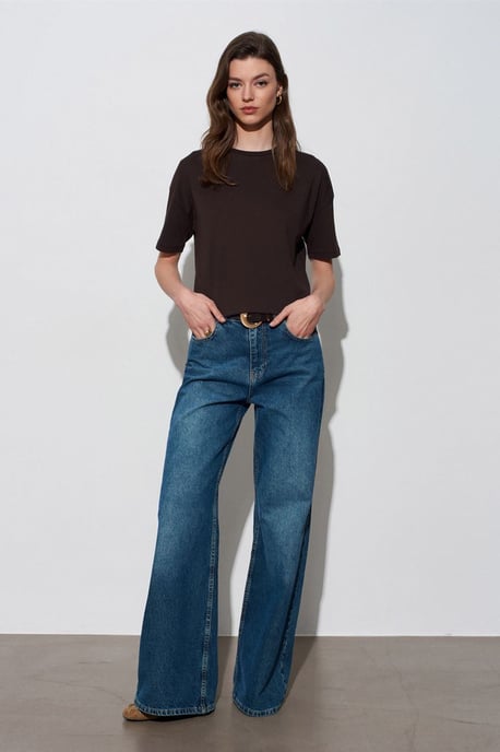 Damen Baumwoll Rundhalsausschnitt T-Shirt - Image 4