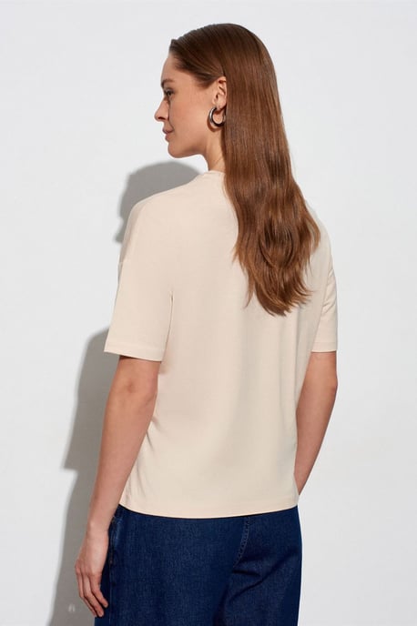 Damen Baumwoll Rundhalsausschnitt T-Shirt - Image 2