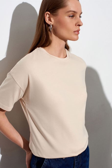 Damen Baumwoll Rundhalsausschnitt T-Shirt - Image 3