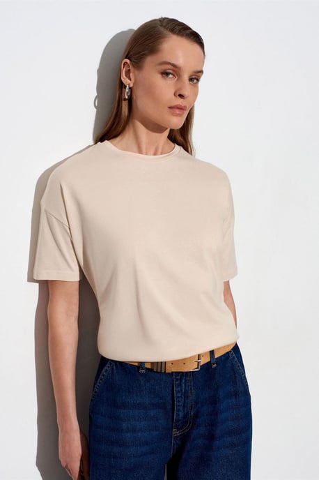 Damen Baumwoll Rundhalsausschnitt T-Shirt - Image 4